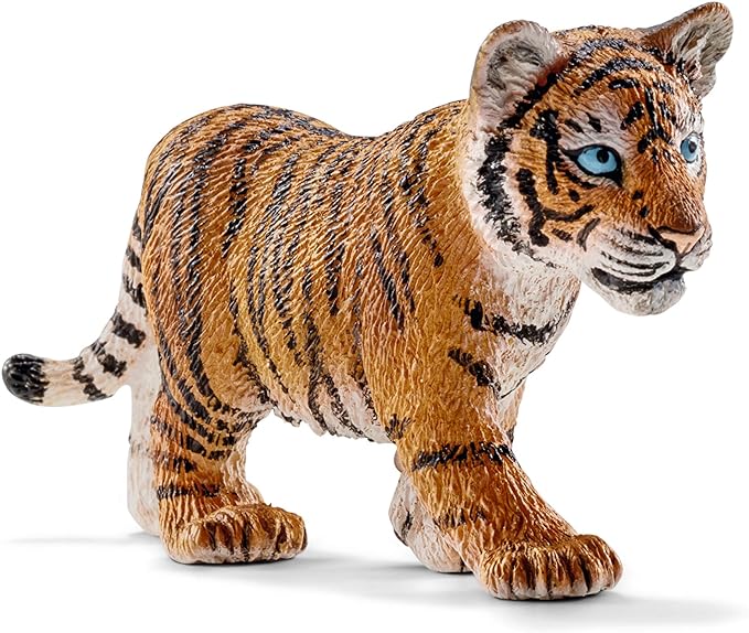 Schleich Wild Life, Animal Figurine, Animal Toys for Boys and Girls 3-8 years old, Tiger Cub, Ages 3+ - Figurio