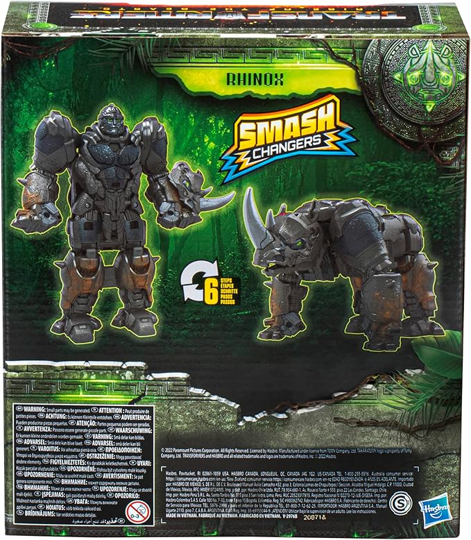 Transformers Toys Rise of The Beasts Movie, Smash Changer Rhinox Converting Action Figure for Ages 6 and up, 9-inch - Figurio