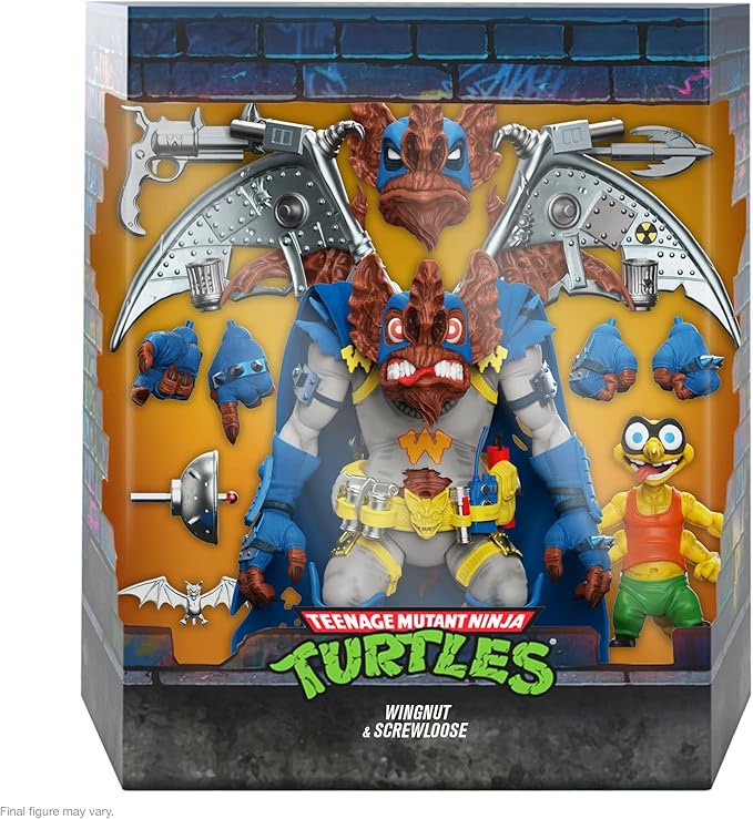 Super7 Teenage Mutant Ninja Turtles Wingnut and Screwloose - ULTIMATES! 7 in Action Figure - Figurio