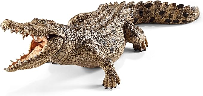 Schleich Wild Life, Realistic Wild Animal Toy For Boys and Girls, Crocodile Toy Figurine with Movable Jaw, Ages 3+ - Figurio