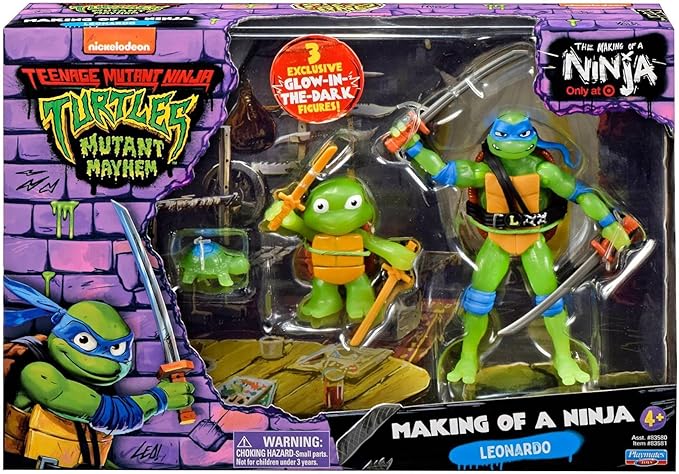 Teenage Mutant Ninja Turtles: Mutant Mayhem Making of a Ninja Leondardo Action Figure 3-Pack - Figurio