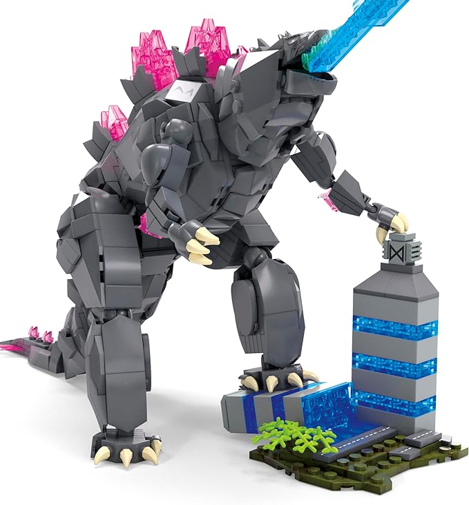 Mega Godzilla x Kong The New Empire Building Set Action Figure Godzilla with 543 Pieces and Accessories, 8 Inches Tall, for Adult Collectors - Figurio