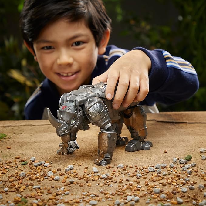 Transformers Toys Rise of The Beasts Movie, Smash Changer Rhinox Converting Action Figure for Ages 6 and up, 9-inch - Figurio