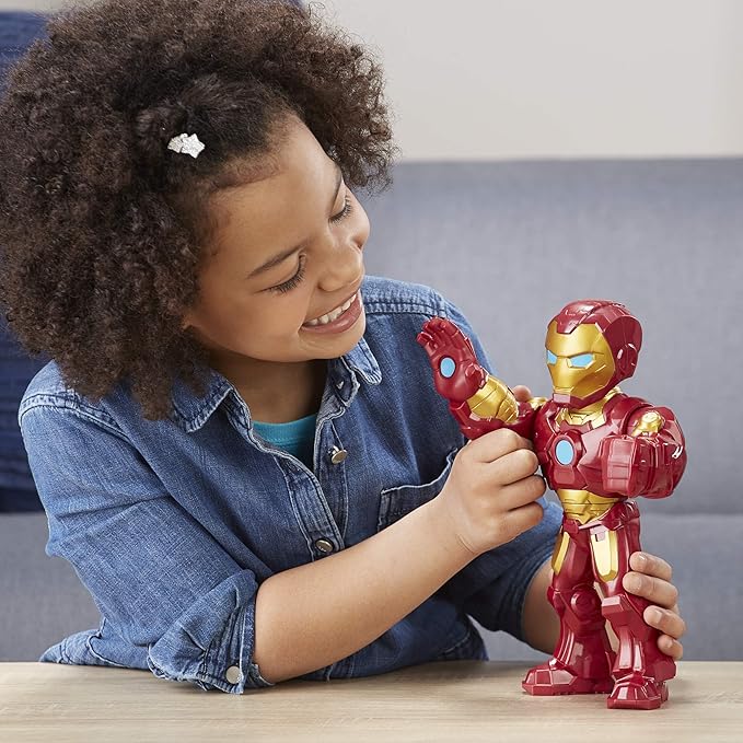 Playskool Heroes Marvel Super Hero Adventures Mega Mighties Iron Man Collectible 10-Inch Action Figure, Toys for Kids Ages 3 and Up, Brown - Figurio