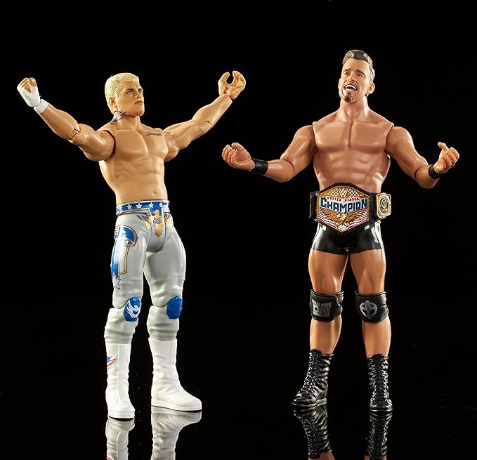 Mattel WWE Moontex Ford vs Angelo Dawkins Championship Showdown Action Figure 2-Pack with The Street Profits Championship, 6-inch - Figurio