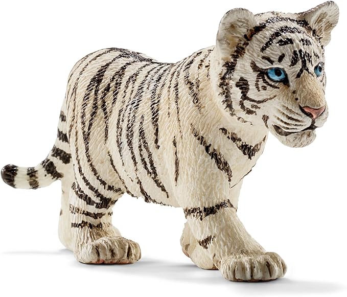 Schleich Wild Life, Animal Figurine, Animal Toys for Boys and Girls 3-8 Years Old, White Tiger Cub, Ages 3+ - Figurio