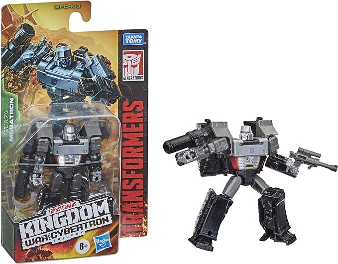 Transformers Toys Generations War for Cybertron: Kingdom Core Class WFC-K13 Megatron Action Figure - Kids Ages 8 and Up, 3.5-inch, Black - Figurio