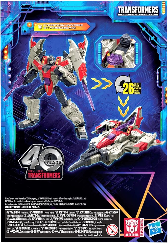 Transformers Legacy United Voyager Class Cybertron Universe Starscream, 7-inch Converting Action Figure, 8+ Years - Figurio