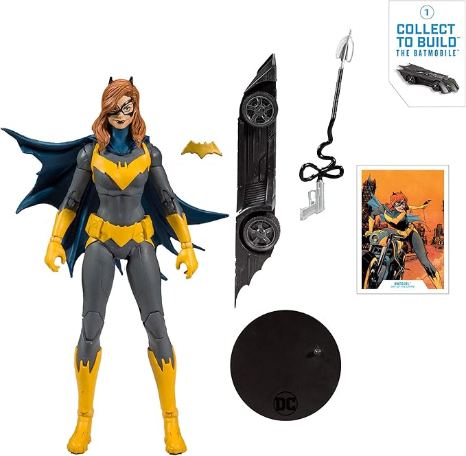 McFarlane Toys DC Multiverse Batgirl: Art of The Crime Action Figure with Build-A Rebirth Batmobile (Piece 1) - Figurio