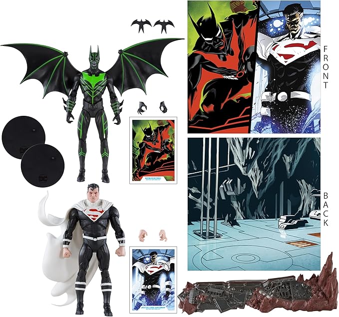 McFarlane Toys - DC Multiverse Batman Beyond vs. Justice Lord Superman 7in Action Figure 2pk - Figurio