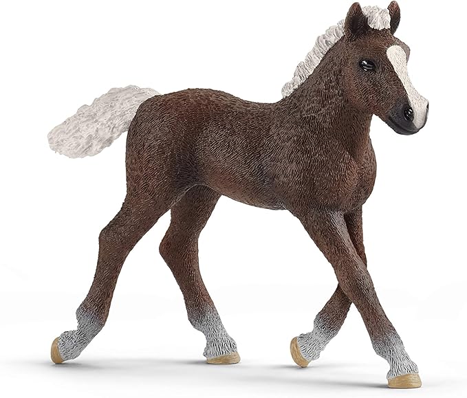 Schleich Farm World, Horse Toys for Girls and Boys, Black Forest Foal Baby Horse Toy Figurine, Ages 3+ - Figurio