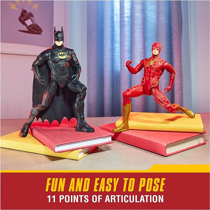 DC Comics, The Flash Action Figure, 12-inch The Flash Movie Collectible, Kids Toys for Boys and Girls Ages 3 and up - Figurio