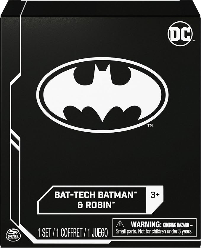 DC Comics Batman 4-inch Bat-Tech Batman and Robin Action Figures with 6 Mystery Accessories, for Kids Aged 3 and up, Amazon Exclusive - Figurio