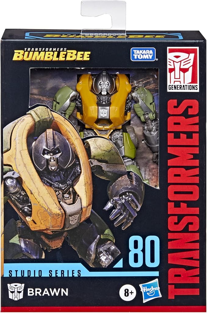 Transformers Toys Studio Series 80 Deluxe Class Bumblebee Brawn Action Figure - Ages 8 and Up, 4.5-inch - Figurio