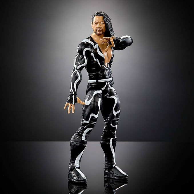 Mattel WWE Elite Action Figure & Accessories, 6-inch Collectible Shinsuke Nakamura with 25 Articulation Points, Life-Like Look & Swappable Hands - Figurio