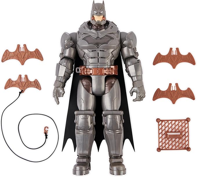 DC Comics, Battle Strike Batman 12-inch Action Figure, 5 Accessories, 20+ Sounds, Collectible Kids Toys for Boys and Girls Ages 3 and Up - Figurio