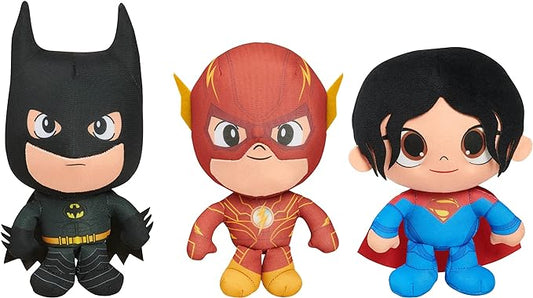 The Flash Small Plush Bundle 3-Pack with the Flash, Batman, and Supergirl 7-Inch Plush Toys, The Flash Movie - Figurio