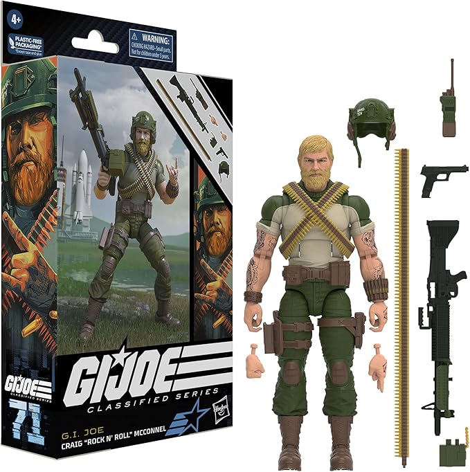 G.I. Joe Classified Series Craig “Rock ‘N Roll” McConnel, Collectible Action Figures,71, 6-inch Action Figures for Boys & Girls, with 7 Accessories - Figurio