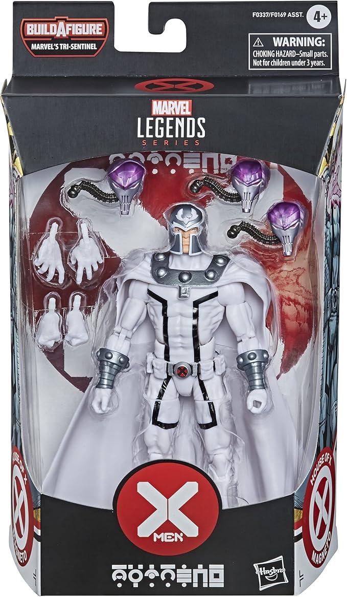 Marvel Hasbro Legends Series X-Men 6-inch Collectible Magneto Action Figure Toy, Premium Design and 2 Accessories, Ages 4 and Up, White - Figurio