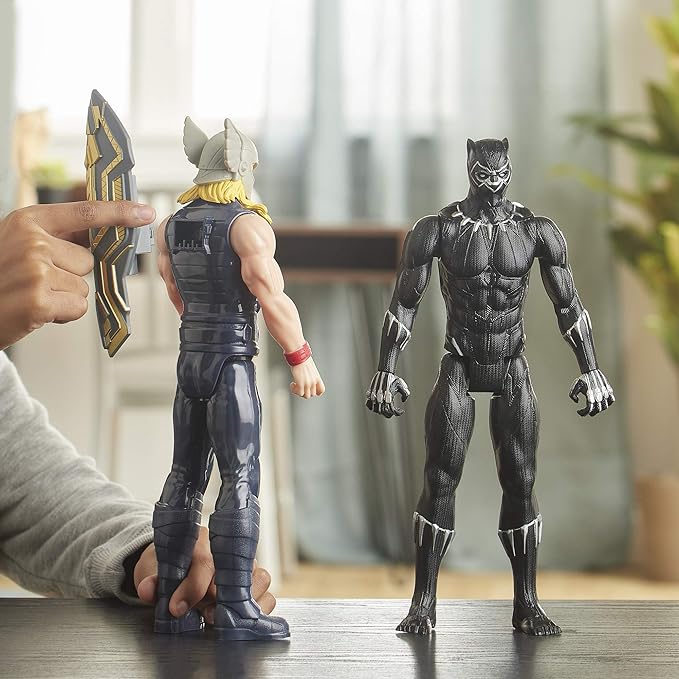 Avengers Titan Hero Series Blast Gear Deluxe Black Panther Action Figure, 12-Inch Toy, Inspired by Marvel Comics, for Kids Ages 4 and Up - Figurio