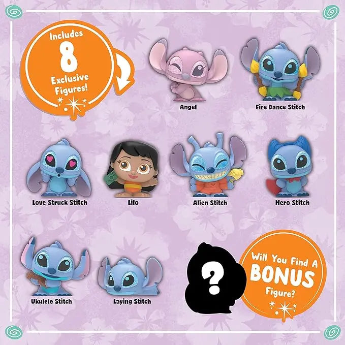 Disney Doorables Stitch Collection Peek, 8-pieces, 1.5-inch tall Collectible Figurines, Kids Toys for Ages 5 Up by Just Play - Figurio