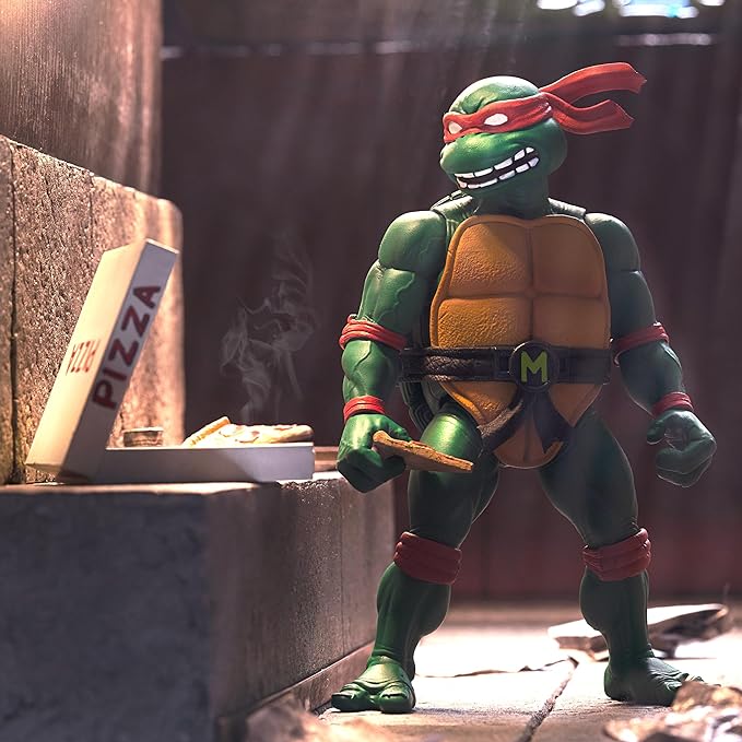 Super7 ULTIMATES! Teenage Mutant Ninja Turtles Michelangelo - 7" TMNT Action Figure with Accessories Classic Cartoon Collectibles and Retro Toys - Figurio