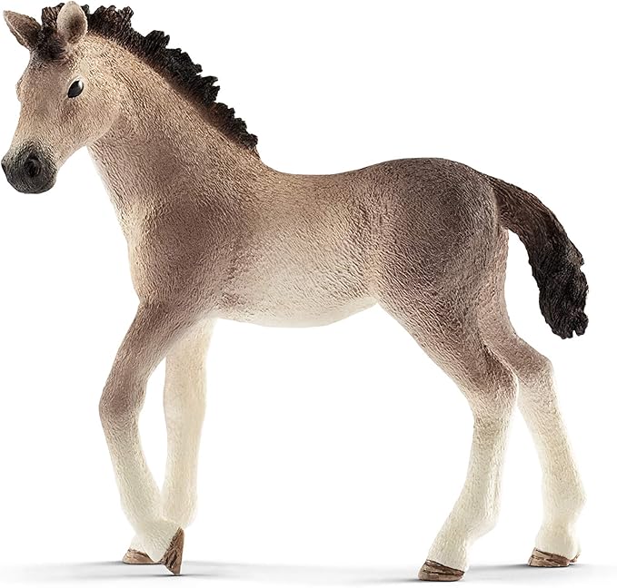 Schleich Horse Club, Horse Toys for Girls and Boys, Andalusian Foal Baby Horse Toy Figurine, Ages 5+ - Figurio