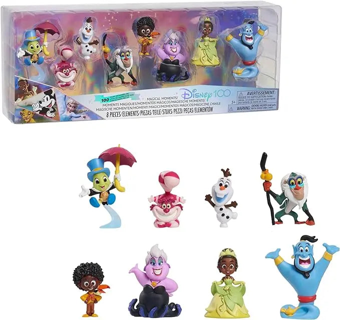 Disney100 Years of Magical Moments, Limited Edition 8-piece Figure Set, Kids Toys for Ages 3 Up by Just Play - Figurio