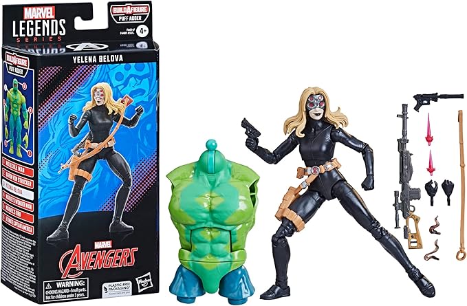 Marvel Legends Series: Yelena Belova Black Widow, Classic Comic Collectible 6-Inch Action Figure, 4+ Years - Figurio