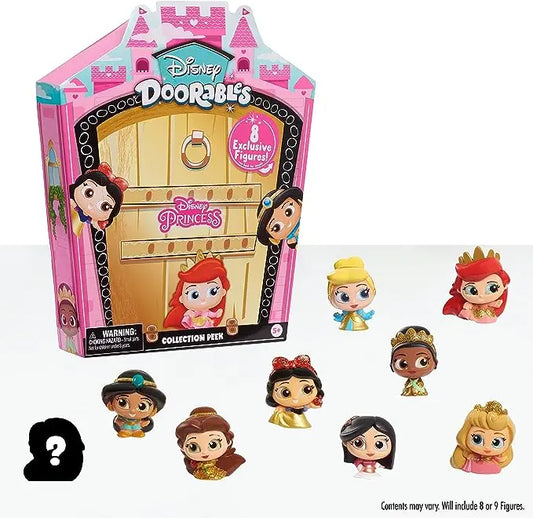 Disney Doorables Glitter and Gold Princess Collection Peek, 8 Blind Bag Inspired Figures, Officially Licensed Kids Toys for Ages 5 Up by Just Play - Figurio