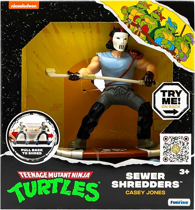 Teenage Mutant Ninja Turtles 5" Sewer Shredders Classic Edition Casey Jones Ages 3+, Shredding Action Figure - Figurio