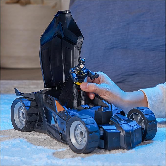 DC Comics, Batman Batmobile Remote Control Car, Easy to Drive, Compatible with Batman Figures, Kids Toys for Boys and Girls Ages 4 and Up - Figurio