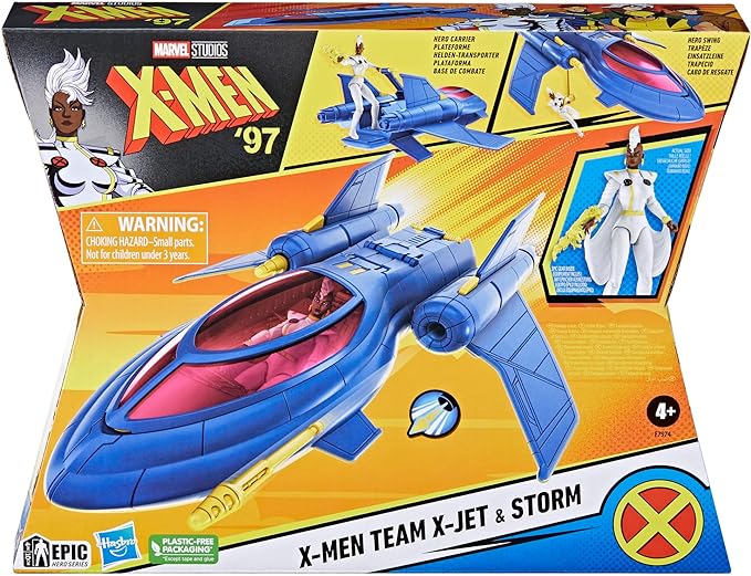 Marvel Studios X-Men '97, X-Men Team X-Jet and 4-inch Storm Figure, Super Hero Toys and Action Figures for Kids Ages 4 and Up - Figurio