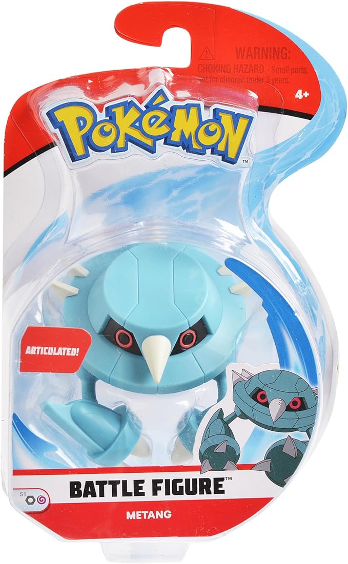 Pokémon Action Figure, 3" Inch Articulated Metang - Figurio