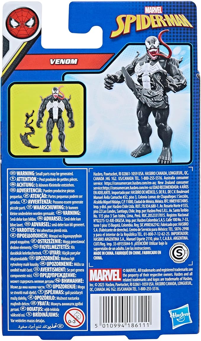 Marvel Epic Hero Series Venom, 4-Inch Action Figure with Accessory, Kids Ages 4 and Up - Figurio