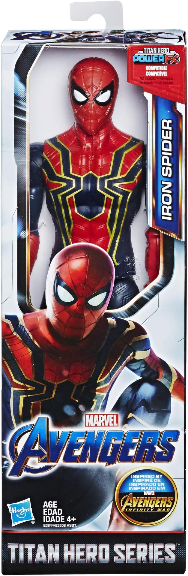 Avengers Marvel Titan Hero Series Iron Spider 12"-Scale Super Hero Action Figure with Titan Hero Power Fx Port - Figurio