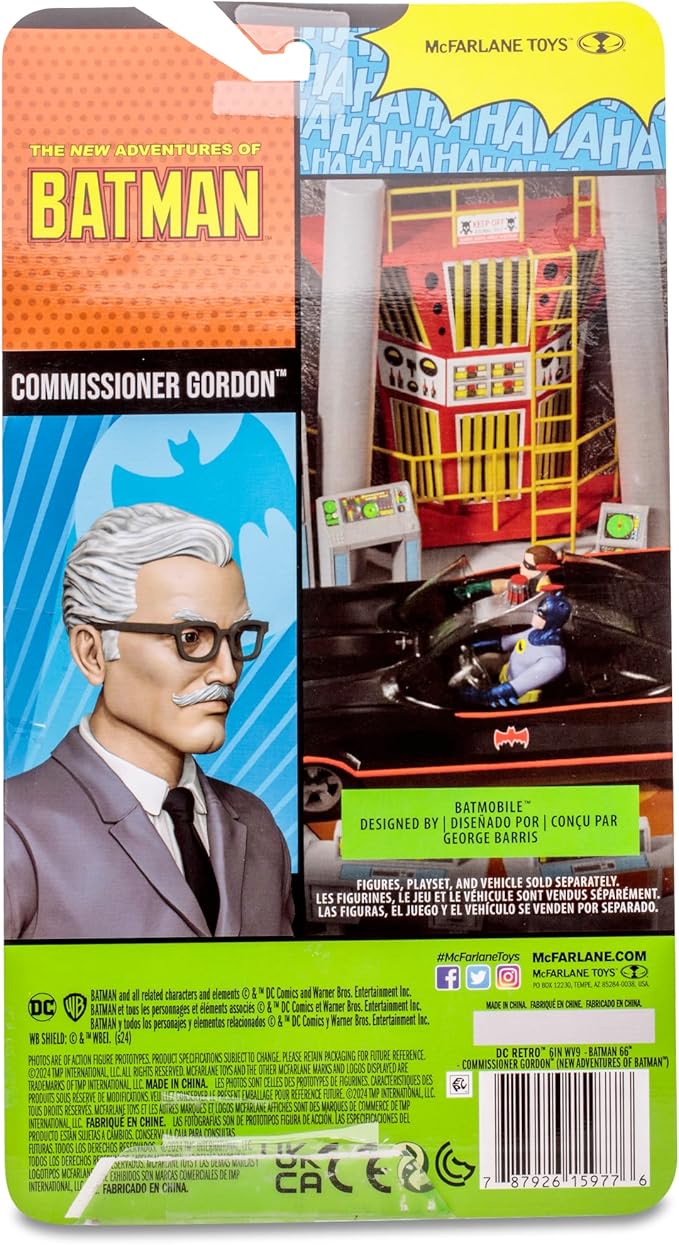 McFarlane Toys - DC Retro Commissioner Gordon (The New Adventures of Batman) 6in Action Figure - Figurio