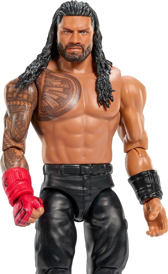 Mattel WWE Action Figure, 6-inch Collectible Roman Reigns with 10 Articulation Points & Life-Like Look - Figurio