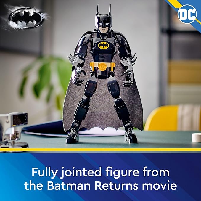 LEGO DC Batman Construction Figure 76259 Buildable DC Action Figure, Fully Jointed DC Toy for Play and Display with Cape and Authentic Details from the Batman Returns Movie, Batman Toy for 8 Year Olds - Figurio