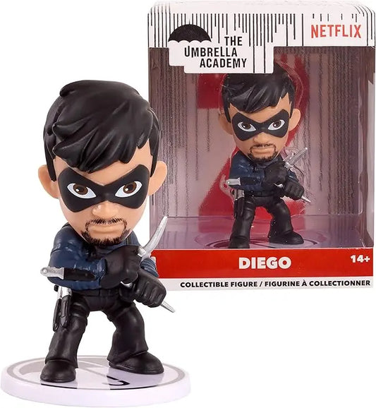 Just Play The Umbrella Academy 3” Stylized Collectible Figure- Diego, Multi-Color - Figurio