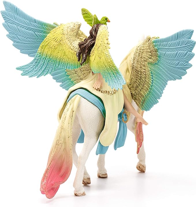 Schleich bayala, 3-Piece Playset, Unicorn Toys for Girls and Boys 5-12 years old, Fairy Surah with Glitter Pegasus - Figurio