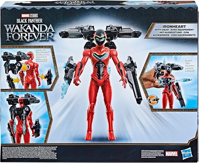 Marvel Studios' Black Panther Wakanda Forever Ironheart with Gear 12-Inch Action Figure, Titan Hero Series, Superhero Toys for Kids Ages 4 and up - Figurio