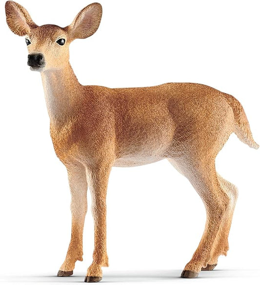 Schleich Wild Life, Animal Figurine, Animal Toys for Boys and Girls 3-8 Years Old, White-Tailed Doe, Ages 3+ - Figurio