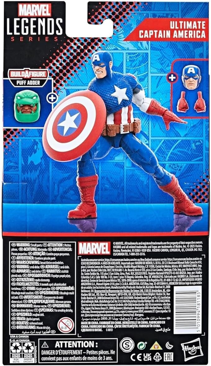 Marvel Legends Series: Ultimate Captain America Ultimates,Classic Comic Collectible 6 Inch Action Figure - Figurio