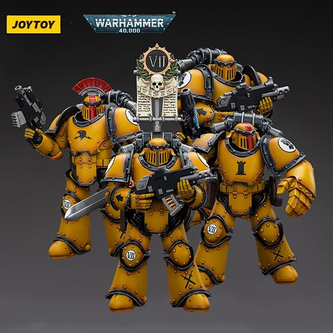 JOYTOY Warhammer 40,000 1/18 Action Figure Imperial Fists Legion MkIII Tactical Squad 4PCS Collection Model Christmas Birthday Gifts - Figurio