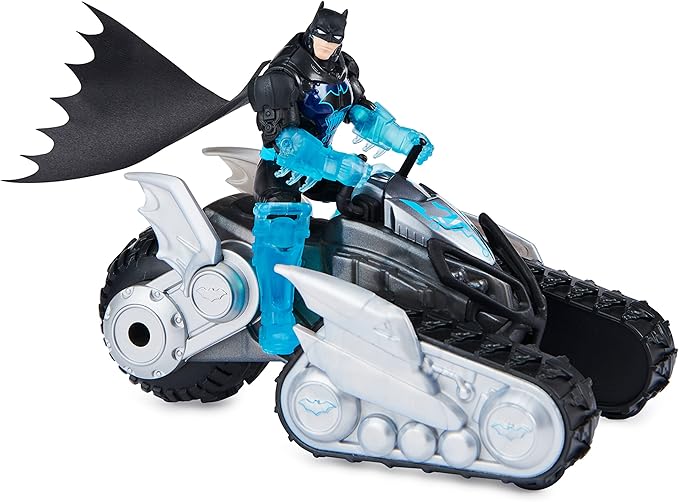 DC Comics Batman Bat-Tech Crawler with 4-inch Exclusive Deathstroke and Batman Action Figures, Includes 12 Accessories, Kids Toys for Boys Ages 3 and Up - Figurio