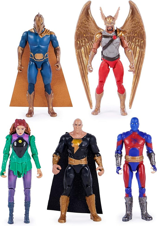 DC Comics, Black Adam and Justice Society Set, 4-inch Black Adam Toy Figures and Throne, Hawkman, Dr. Fate, Atom Smasher, Cyclone, Kids Toys for Boys and Girls Ages 3 and Up (Amazon Exclusive) - Figurio