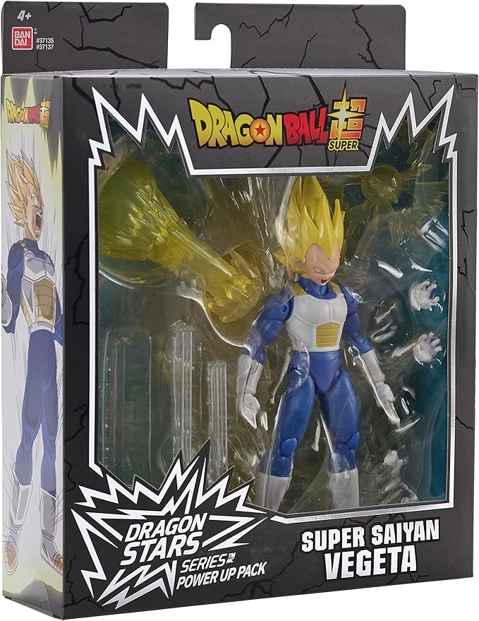 Bandai America - Dragon Ball Super Dragon Stars Power Up Pack Super Saiyan Vegeta - Figurio