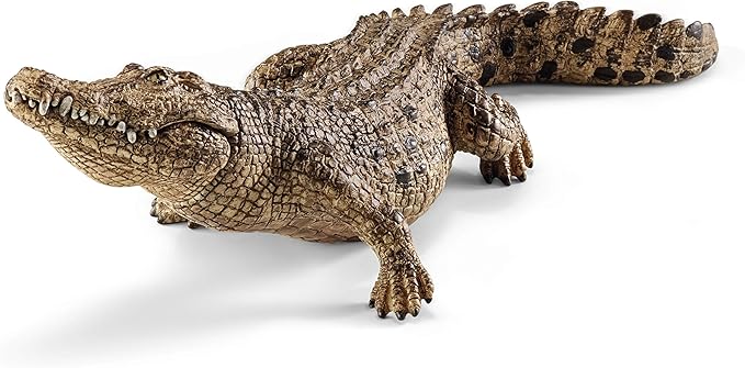 Schleich Wild Life, Realistic Wild Animal Toy For Boys and Girls, Crocodile Toy Figurine with Movable Jaw, Ages 3+ - Figurio