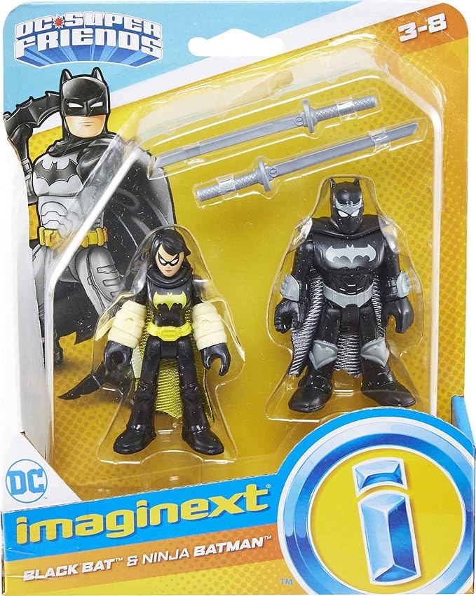 DC SUPER FRIENDS Fisher-Price Imaginext, Black Bat & Ninja Batman - Figurio